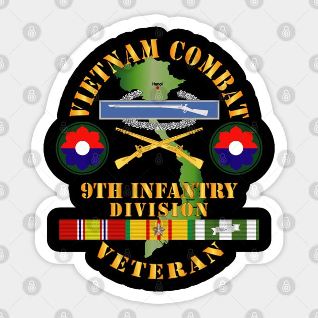 Vietnam Combat Infantry Veteran w 9th Inf Div SSI  X 300 Sticker by twix123844